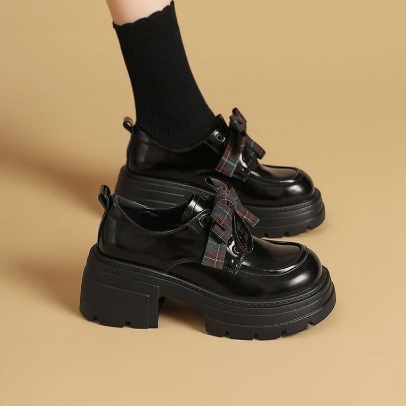 Women Sweet Plaid Bow Platform - Oxford Lace Up Women review and price
