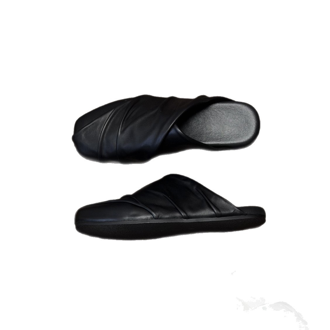 Black Vintage Leather Shoes Si - Mule Slip On review and price