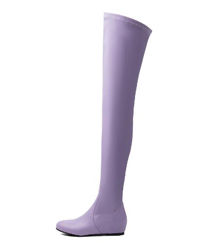 Women Lavender Solid Stretch O - Sock Boot Women review and price