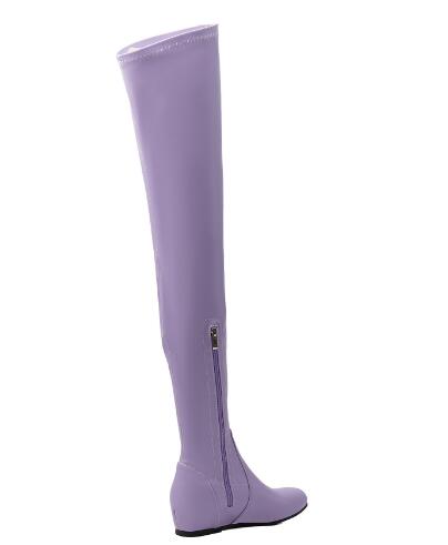 Women Lavender Solid Stretch O - Sock Boot Women review and price