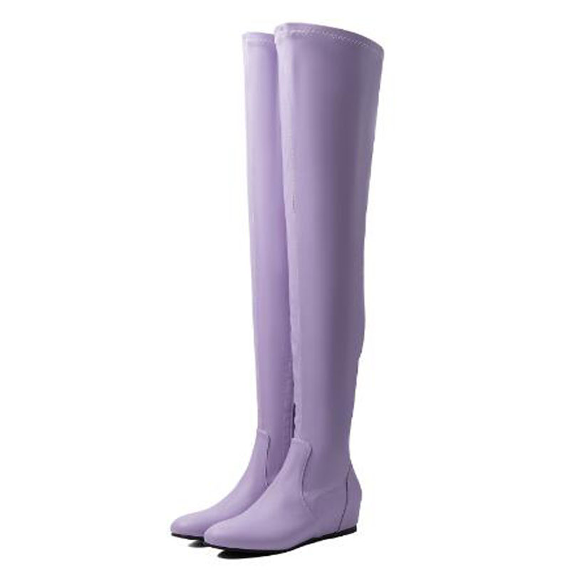 Lavender Solid Stretch Over Th - Sock Boot Women review and price